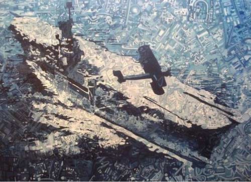 Nenclares Ariadne. Stealth Ship. Acrilico sobre tela. 150 x 200 cm. 2008
