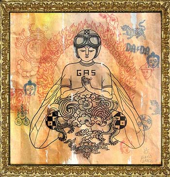 Buddha Trip. Mixta sobre Papel. 29.5 x 29.5 cm. 2010